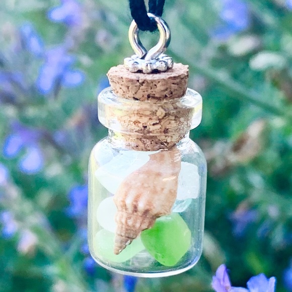 Jewelry - Ocean In A Jar Seaglass Necklace